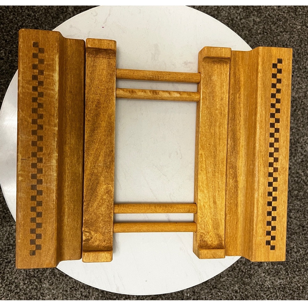 Pampered Chef Wood Stoneware Casserole Expandable Trivet Dish Holder Carrier